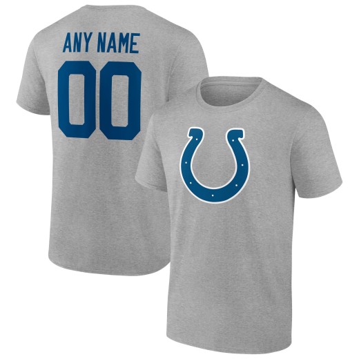 Men's Indianapolis Colts Team Custom T-Shirt - Heathered Gray