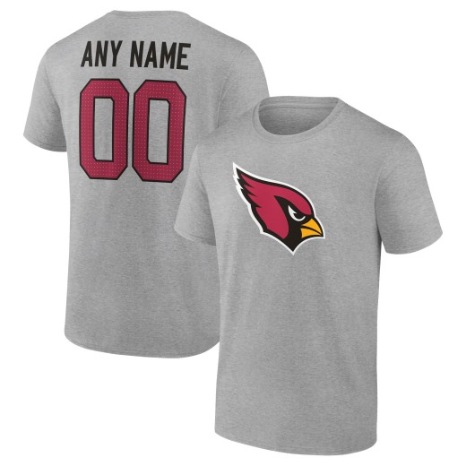 Men's Arizona Cardinals Team Custom T-Shirt - Heathered Gray