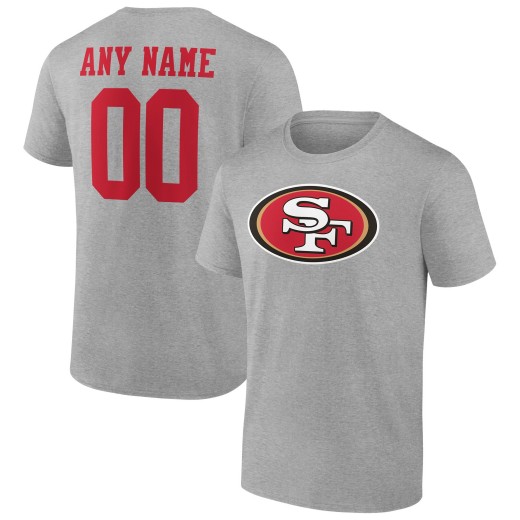 Men's San Francisco 49ers Team Custom T-Shirt - Heathered Gray