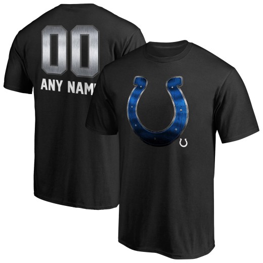 Men's Indianapolis Colts Personalized Midnight Mascot T-Shirt - Black