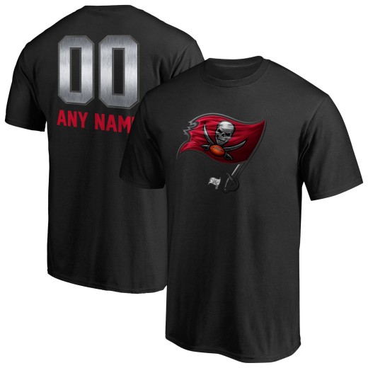 Men's Tampa Bay Buccaneers Personalized Midnight Mascot T-Shirt - Black