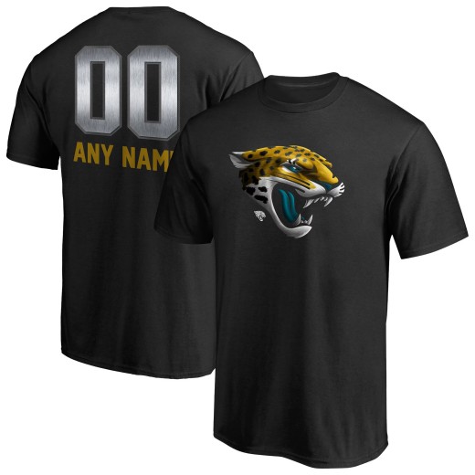 Men's Jacksonville Jaguars Personalized Midnight Mascot T-Shirt - Black