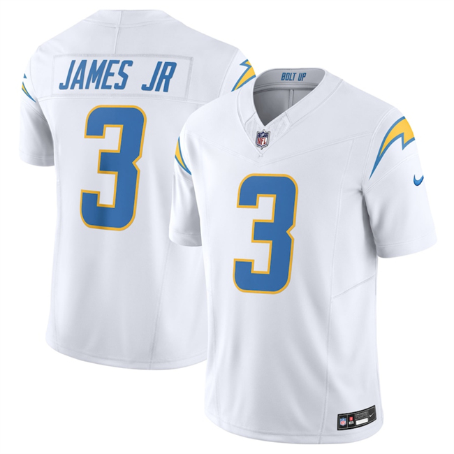 Men's Los Angeles Chargers #3 Derwin James Jr. White 2025 F.U.S.E. Vapor Untouchable Limited Stitched Jersey Men's Los Angeles Chargers #3 Derwin James Jr. White 2025 F.U.S.E. Vapor Untouchable Limited Stitched Jersey