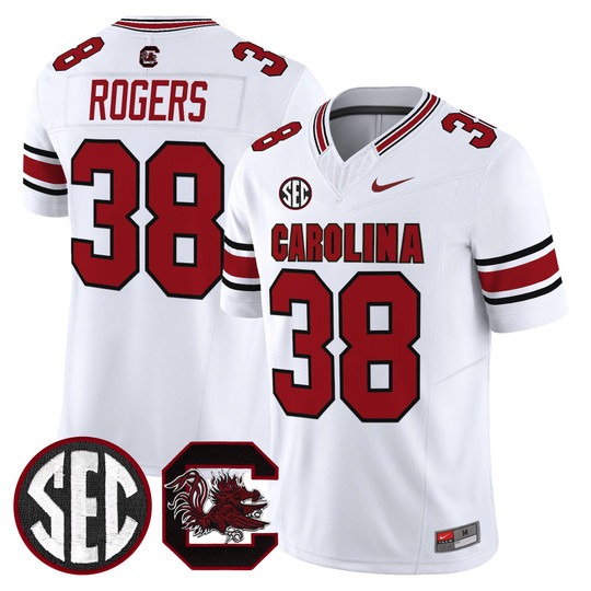 Men's South Carolina Gamecocks #38 George Rogers White Nike Limited Stitched Football Jersey