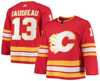 Men's Calgary Flames #13 Johnny Gaudreau Red adidas Home Authentic Jersey