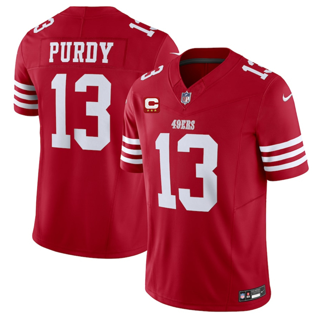 Men's San Francisco 49ers #13 Brock Purdy Red 2025 F.U.S.E. With 3-Star C Patch Vapor Untouchable Limited Stitched Football Jersey Men's San Francisco 49ers #13 Brock Purdy Red 2025 F.U.S.E. With 3-Star C Patch Vapor Untouchable Limited Stitched Football Jersey