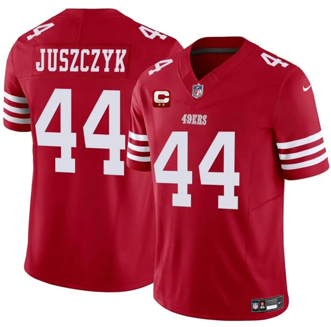 Men's San Francisco 49ers #44 Kyle Juszczyk Red 2025 F.U.S.E. With 2-Star C Patch Vapor Untouchable Limited Stitched Football Jersey Men's San Francisco 49ers #44 Kyle Juszczyk Red 2025 F.U.S.E. With 2-Star C Patch Vapor Untouchable Limited Stitched Football Jersey