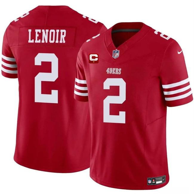 Men's San Francisco 49ers #2 Deommodore Lenoir Red 2025 F.U.S.E. With 1-Star C Patch Vapor Untouchable Limited Stitched Football Jersey Men's San Francisco 49ers #2 Deommodore Lenoir Red 2025 F.U.S.E. With 1-Star C Patch Vapor Untouchable Limited Stitched Football Jersey