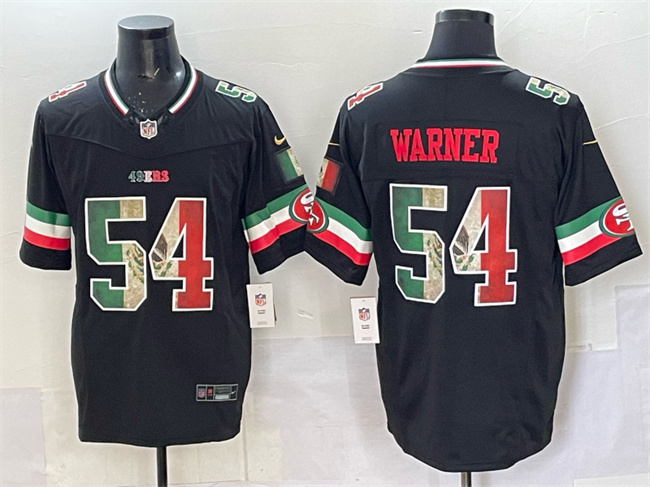 Men's San Francisco 49ers #54 Fred Warner Black 2025 F.U.S.E. Mexico Vapor Limited Stitched Football Jersey Men's San Francisco 49ers #54 Fred Warner Black 2025 F.U.S.E. Mexico Vapor Limited Stitched Football Jersey