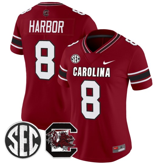 Women's South Carolina Gamecocks #8 Nyck Harbor White Nike Stitched Football Jersey