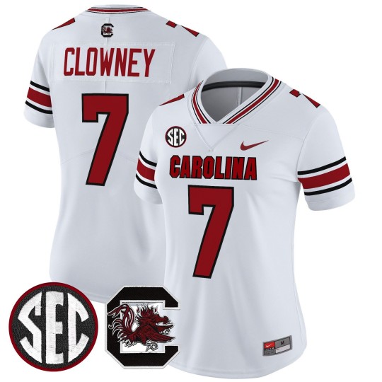 Women's South Carolina Gamecocks #7 Jadeveon Clowney White Nike Limited Stitched Football Jersey