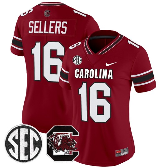 Women's South Carolina Gamecocks #16 LaNorris Sellers White Nike Stitched Football Jersey