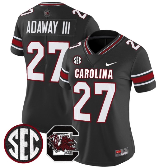 Women's South Carolina Gamecocks #27 Oscar Adaway III Black Nike Limited Stitched Football Jersey