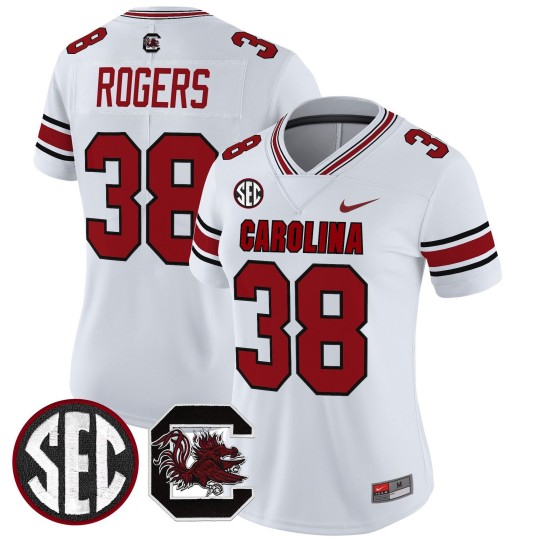 Women's South Carolina Gamecocks #38 George Rogers White Nike Limited Stitched Football Jersey