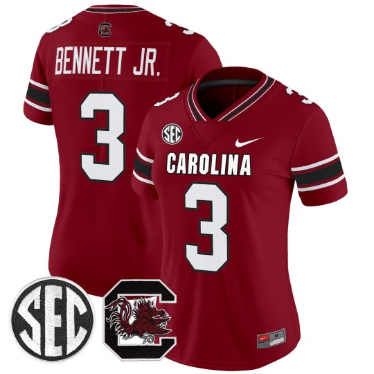 Women's South Carolina Gamecocks #3 Mazeo Bennett Jr. White Nike Stitched Football Jersey
