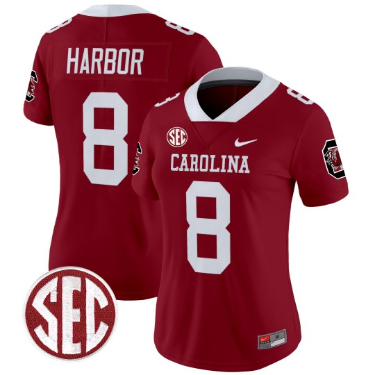 Women's South Carolina Gamecocks #8 Nyck Harbor Garnet 'Nike' 1980 Throwback Stitched Football Jersey