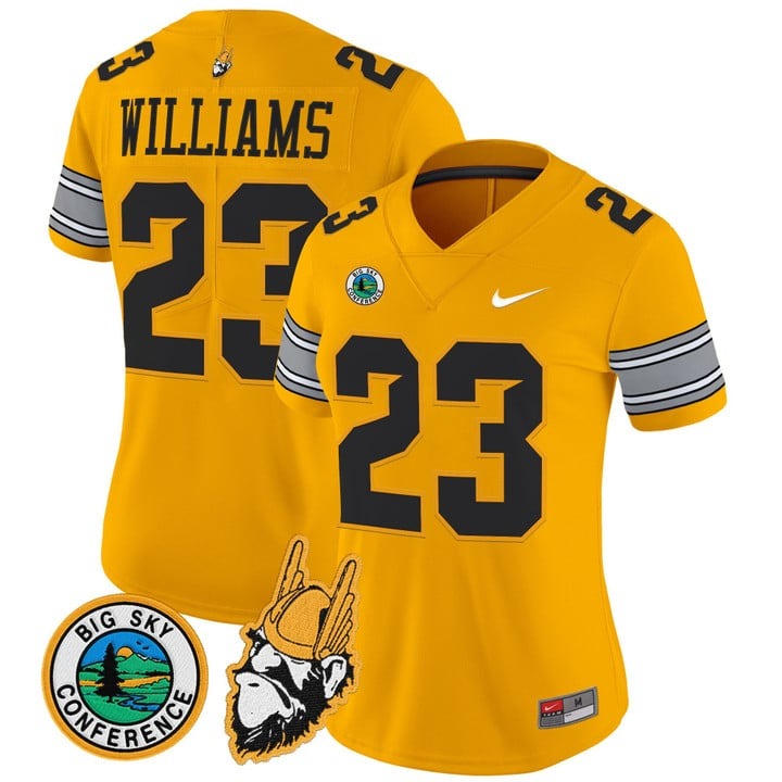 Women's Idaho Vandals #23 Gold 1975 Throwback Vapor Limited Stitched Football Jersey