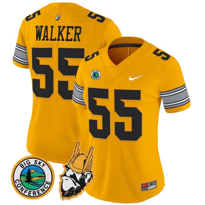 Women's Idaho Vandals #55 Gold 1975 Throwback Vapor Limited Stitched Football Jersey