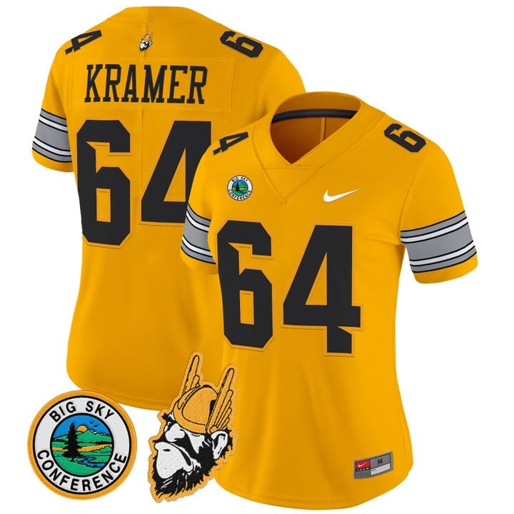 Women's Idaho Vandals #64 Gold 1975 Throwback Vapor Limited Stitched Football Jersey