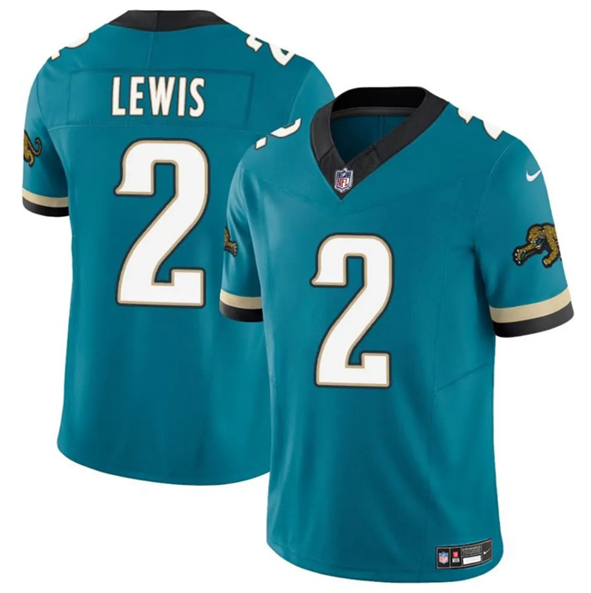 Men's Jacksonville Jaguars #2 Jourdan Lewis Teal 2025 F.U.S.E. Vapor Untouchable Limited Stitched Jersey