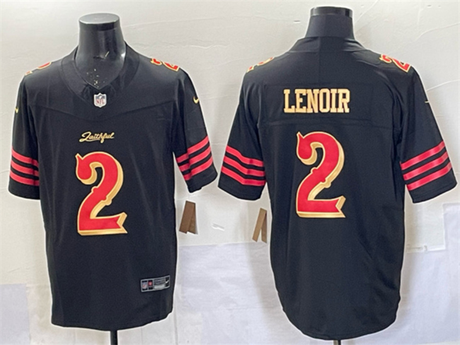 Women's San Francisco 49ers #2 Deommodore Lenoir Black 2025 F.U.S.E. “Rivalries” Vapor Limited Stitched Football Jersey(Run Small) Women's San Francisco 49ers #2 Deommodore Lenoir Black 2025 F.U.S.E. “Rivalries” Vapor Limited Stitched Football Jersey(Run Small)