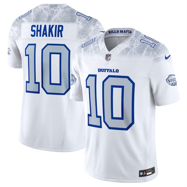 Women's Buffalo Bills #10 Khalil Shakir White 2025 F.U.S.E. “Rivalries” Vapor Untouchable Stitched Football Jersey(Run Small) Women's Buffalo Bills #10 Khalil Shakir White 2025 F.U.S.E. “Rivalries” Vapor Untouchable Stitched Football Jersey(Run Small)