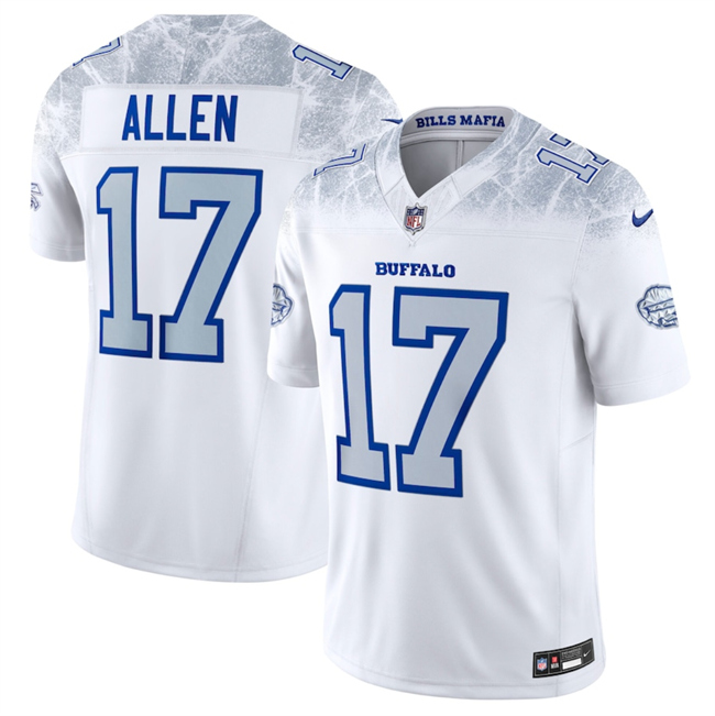 Women's Buffalo Bills #17 Josh Allen White 2025 F.U.S.E. “Rivalries” Vapor Untouchable Stitched Football Jersey(Run Small) Women's Buffalo Bills #17 Josh Allen White 2025 F.U.S.E. “Rivalries” Vapor Untouchable Stitched Football Jersey(Run Small)