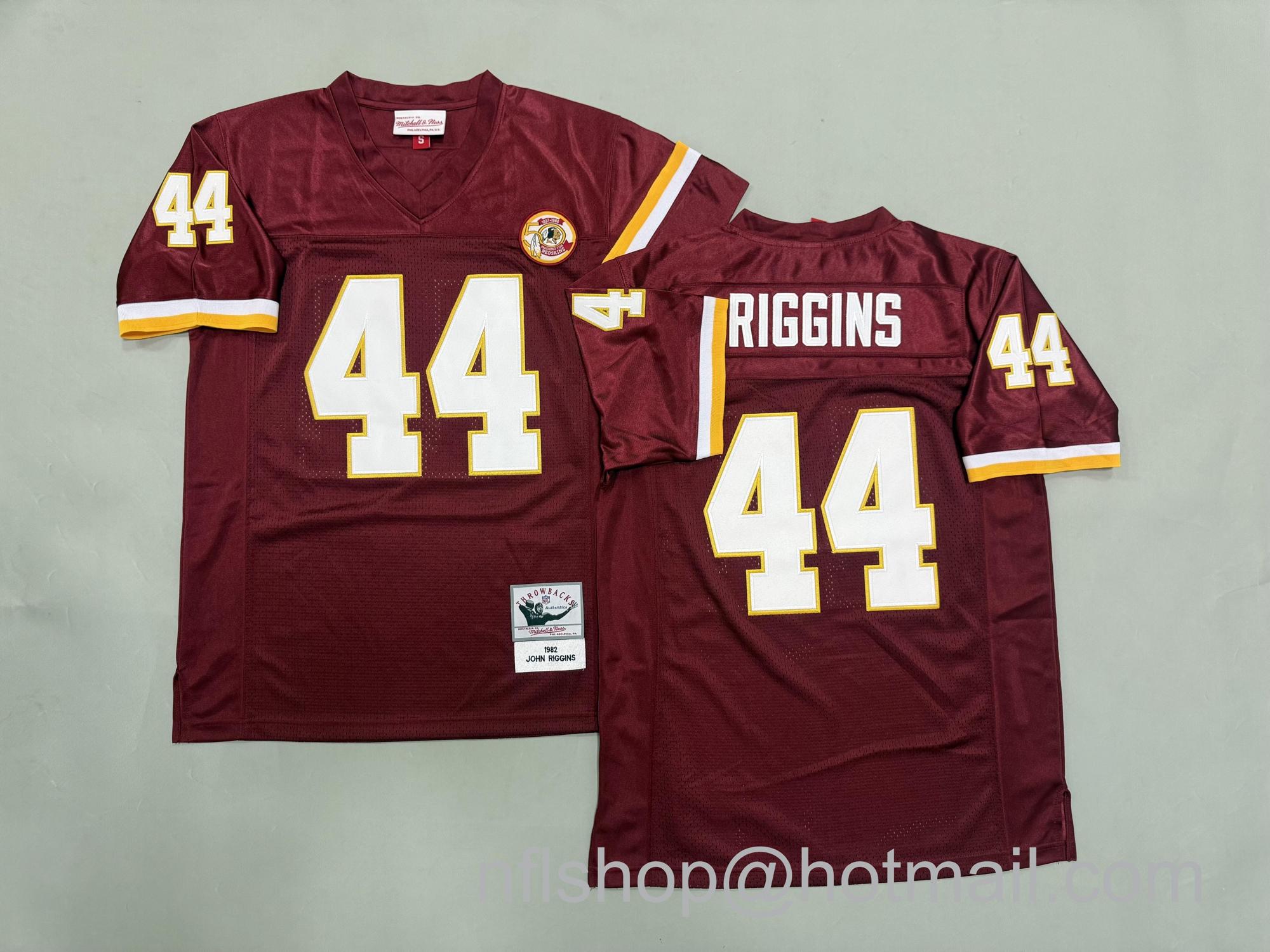 Men's Washington Commanders #44 John Riggins Red 1982 Mitchell & Ness Jersey