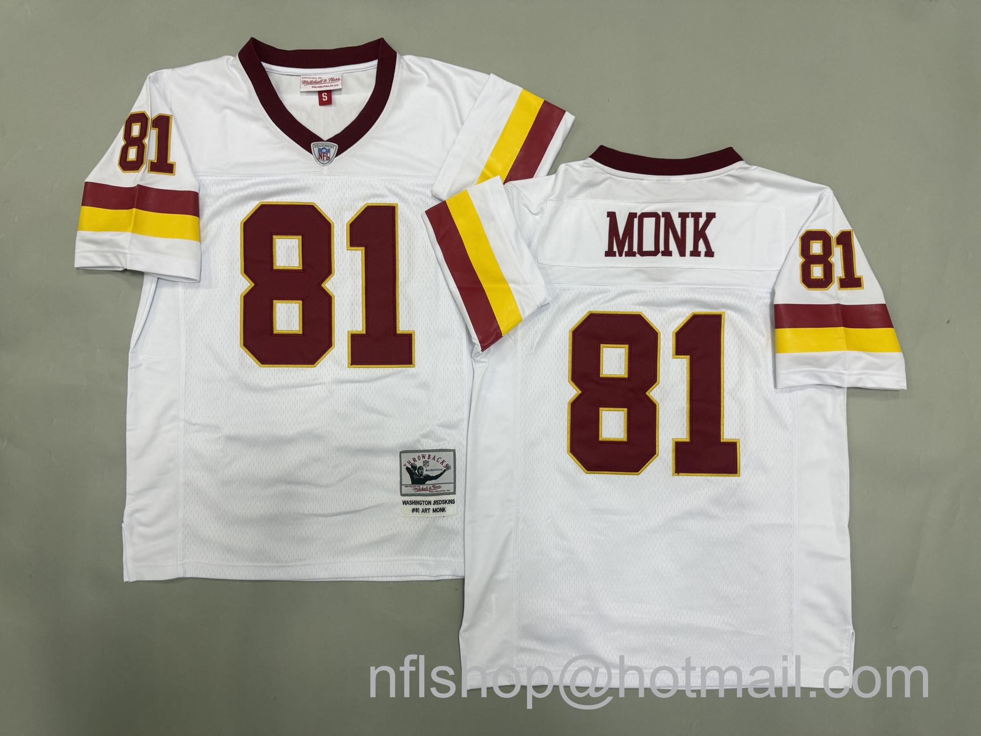 Men's Washington Commanders #81 Art Monk White Mitchell & Ness Jersey