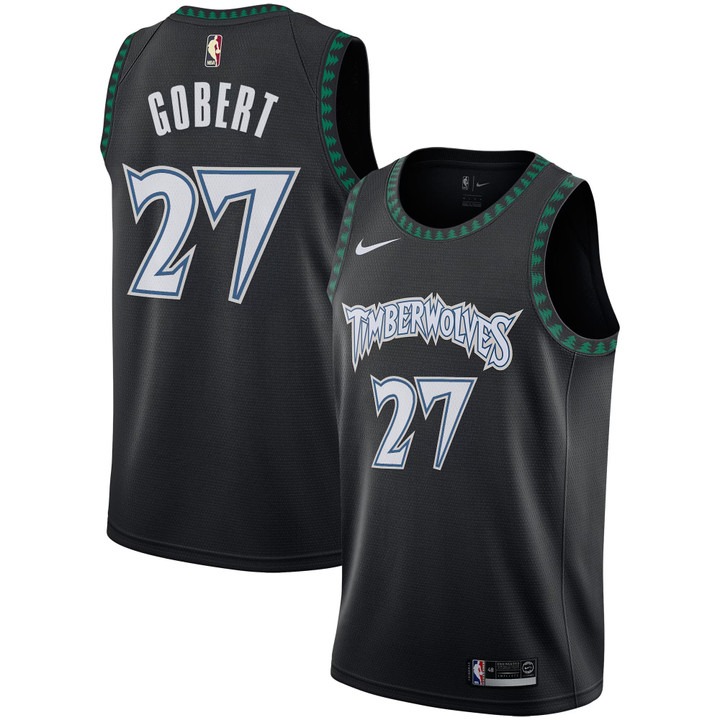 Men's Minnesota Timberwolves #27 Rudy Gobert Black Trees Classic Edition 2025-26 Swingman Stitched Jersey