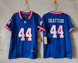 Women's New York Giants #44 Cam Skattebo Blue F.U.S.E. Throwback Stitched Jersey(Run Small) Women's New York Giants #44 Cam Skattebo Blue F.U.S.E. Throwback Stitched Jersey(Run Small)