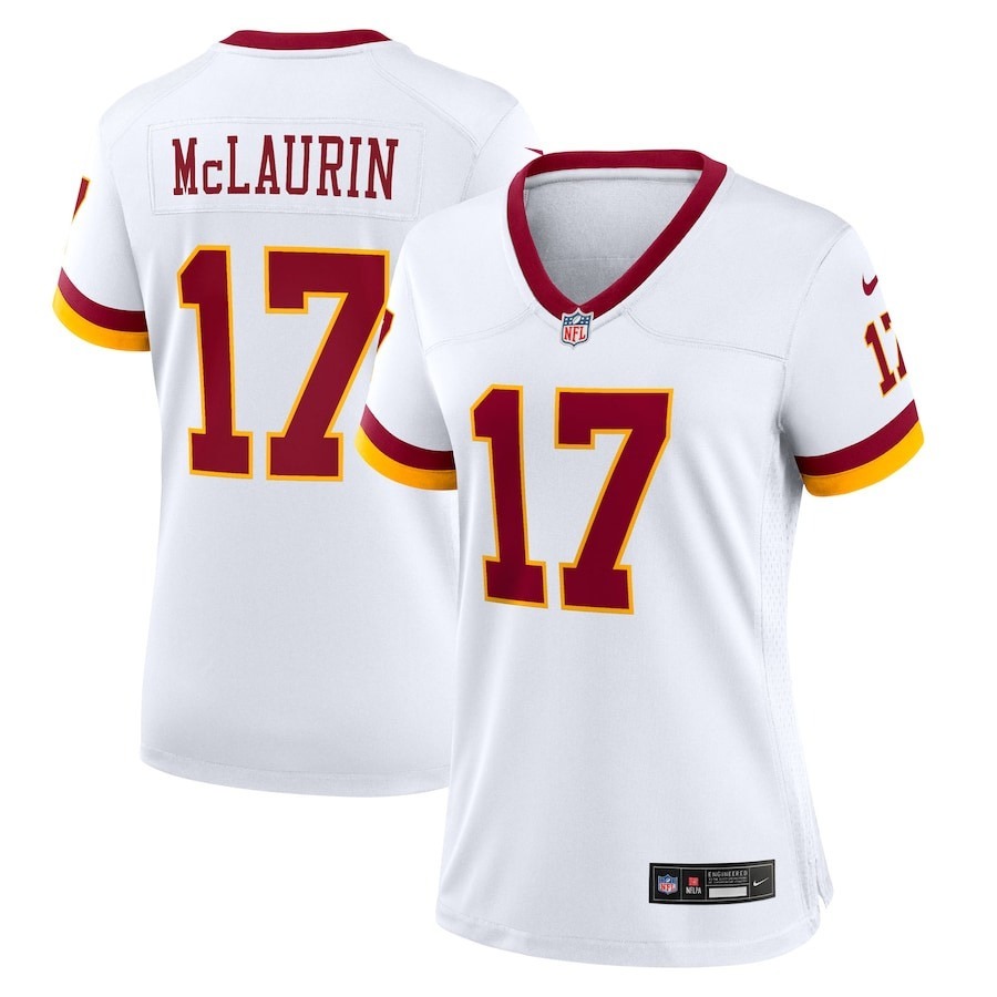 Women's Washington Commanders #17 Terry McLaurin White 2025 Stitched Game Jersey Women's Washington Commanders #17 Terry McLaurin White 2025 Stitched Game Jersey