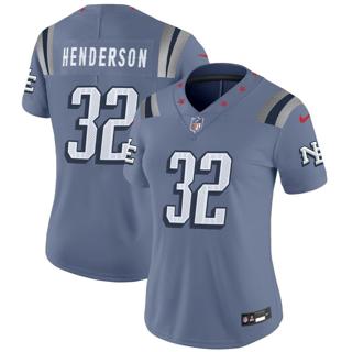 Women's New England Patriots #32 TreVeyon Henderson 2025 Rivalries Nike Vapor Limited Stitched Jersey Women's New England Patriots #32 TreVeyon Henderson 2025 Rivalries Nike Vapor Limited Stitched Jersey
