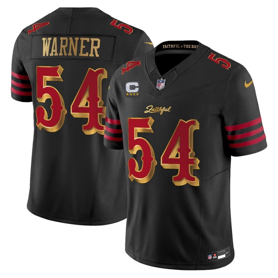 Men's San Francisco 49ers #54 Fred Warner Rivalries 2025 with 4-star C Patch Nike Limited Jersey