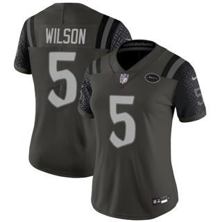 Women's New York Jets #5 Garrett Wilson 2025 Rivalries Nike Vapor Limited Stitched Jersey Women's New York Jets #5 Garrett Wilson 2025 Rivalries Nike Vapor Limited Stitched Jersey