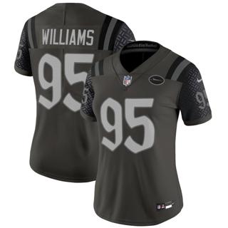 Women's New York Jets #95 Quinnen Williams 2025 Rivalries Nike Vapor Limited Stitched Jersey Women's New York Jets #95 Quinnen Williams 2025 Rivalries Nike Vapor Limited Stitched Jersey