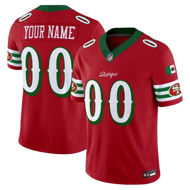 Men's San Francisco 49ers Custom Mexico Red Rivalries F.U.S.E. Vapor Limited Stitched Jersey