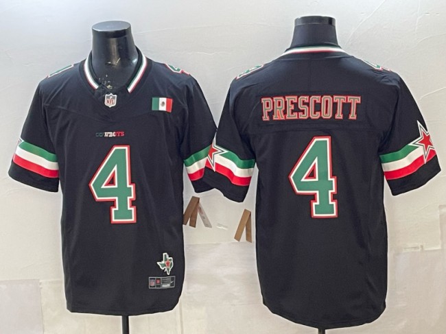Men's Dallas Cowboys #4 Dak Prescott Black  F.U.S.E. Mexico Vapor Limited Stitched Jersey