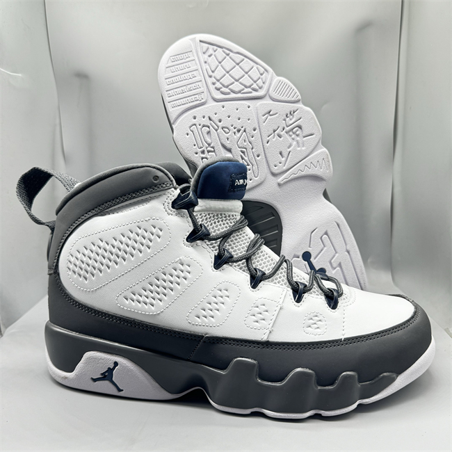 Men's Running weapon Air Jordan 9 White Black Shoes 037