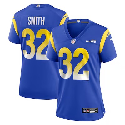 Women's Los Angeles Rams #32 Christopher Smith Royal Nike Team Game Stitched Jersey