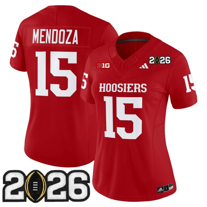 Men & Women & Youth Indiana Hoosiers #15 Fernando Mendoza Crimson 2026 CFP Final Patch F.U.S.E. Vapor Limited Stitched Jersey