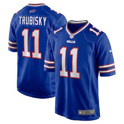 Men's Buffalo Bills #11 Mitchell Trubisky Royal Vapor Game Stitched Jersey