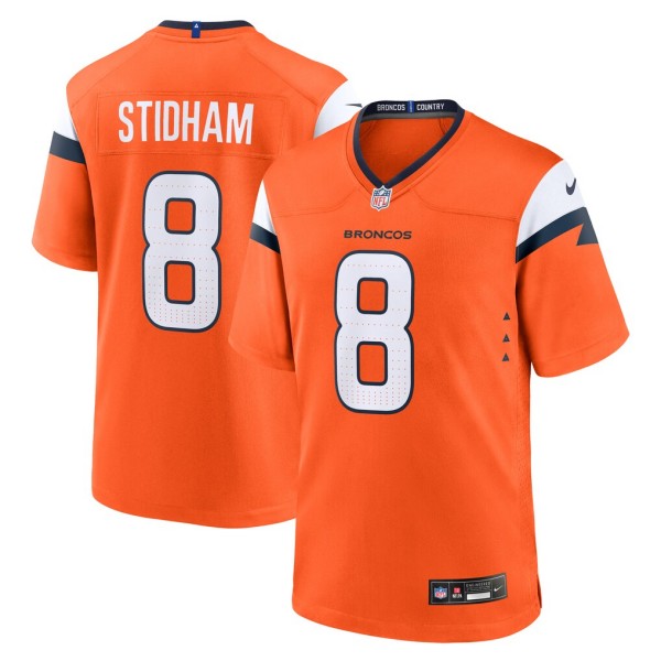 Men's Denver Broncos #8 Jarrett Stidham Orange Team Mile High Collection Vapor Limited Stitched Jersey