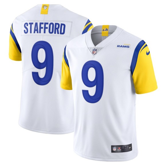 Men's Los Angeles Rams #9 Matthew Stafford White Alternate Vapor Limited Stitched Jersey