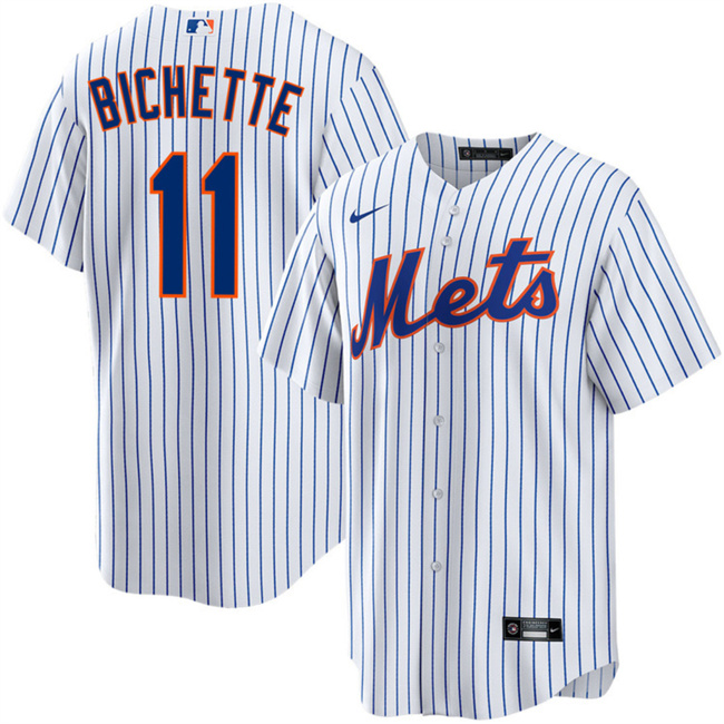 Men's New York Mets #11 Bo Bichette 2026 White Cool Base Stitched Baseball Jersey