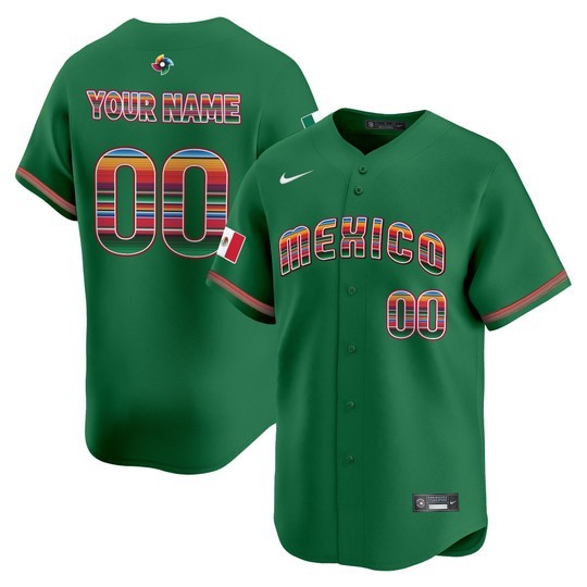 Men's Team Mexico World Baseball Classic Custom Green 'Serape Edition' Limited 2026 Roster Stitched Jersey