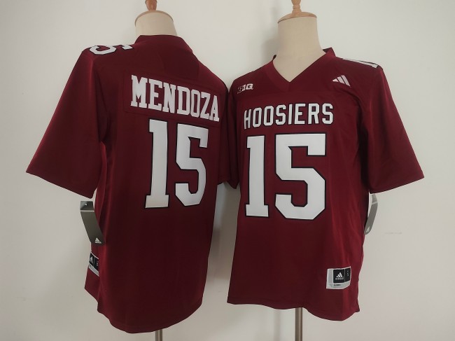 Men's Indiana Hoosiers #15 Fernando Mendoza Red Stitched Basketball Jersey