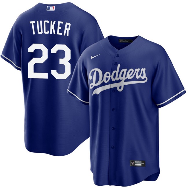 Men's Los Angeles Dodgers #23 Kyle Tucker Royal Cool Base Stitched Baseball Jersey