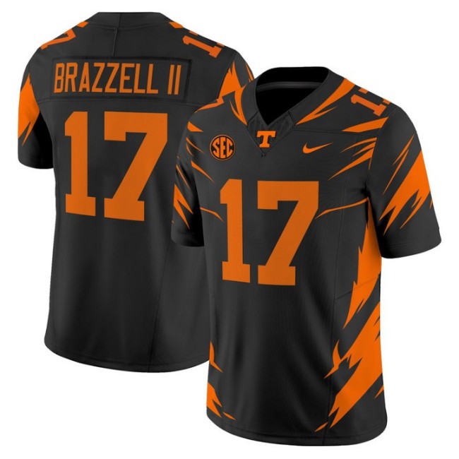 Men's Tennessee Volunteers #17 Chris Brazzell II Black F.U.S.E. Vapor Limited Stitched Football Jersey