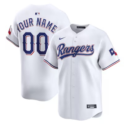 Men's & Women's & Youth Texas Rangers Nike Custom White Home Limited Stitched Baseball Jersey